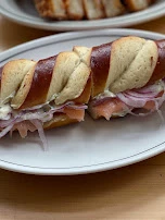 Smoked Salmon Pretzel Sandwich